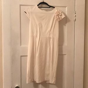 White shift dress
